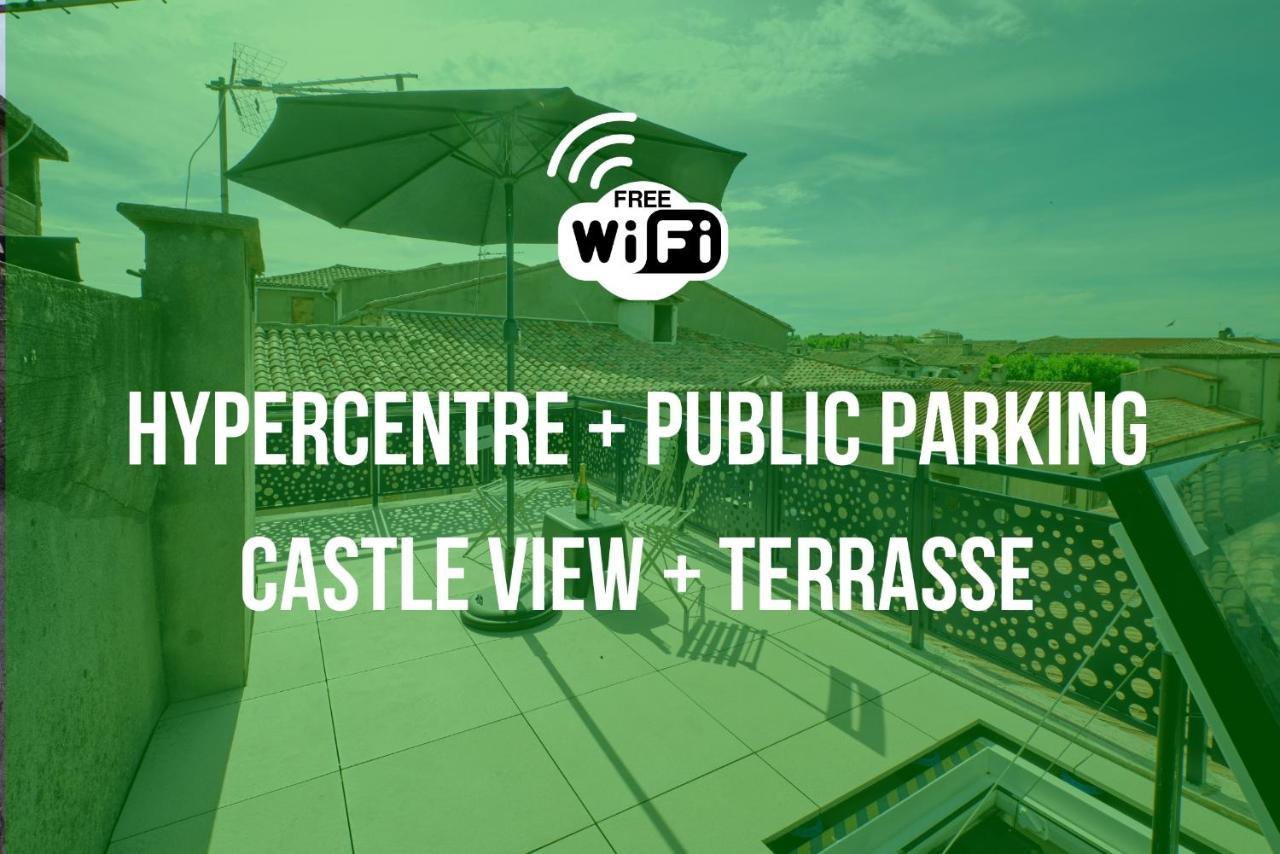 カルカソンヌMon Toit Carcassonnais •Hypercentre •Terrasse •Vueアパートメント エクステリア 写真